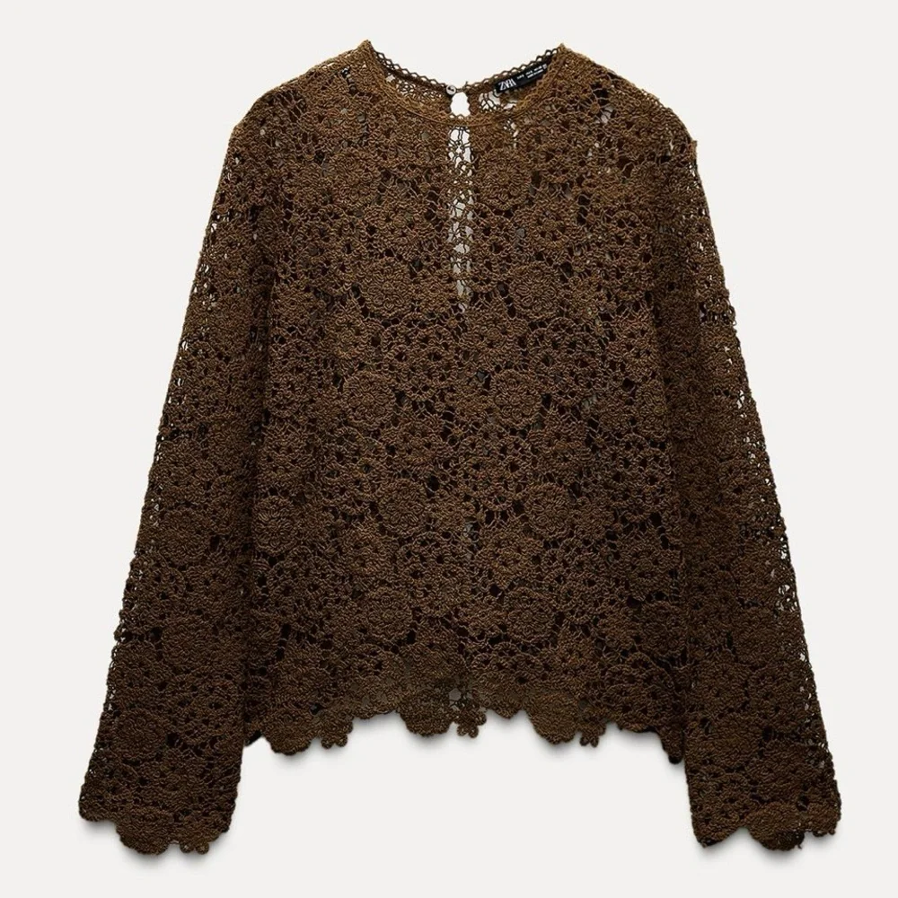 NEW ZARA CROCHET SUMMER/VACATION KNIT TOP SIZE S 🚨NO DISCOUNT